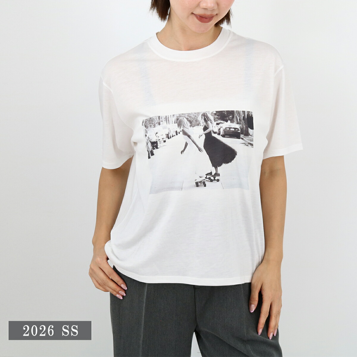 ■REPETTO レペット S0728 URBAN BALLETT-SHIRT アーバン バレエ オーバーサイズド Tシャツ 半袖 クルーネック レディース ロゴ ブランド