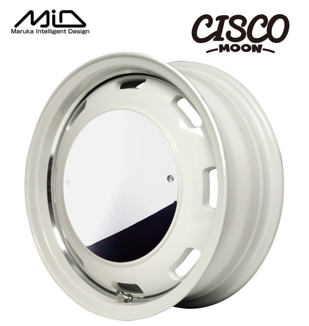 【送料無料・代引き可】【ホイール単品1本】マルカサービス GARCIA CISCOMOON 15インチ 4.5J インセット45 4穴 PCD 100 オールドイングリッシュホワイト