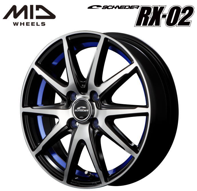 【楽天市場】【送料無料・代引き可】【ホイール単品1本】MID SCHNEIDER RX-2 12インチ 3.5J インセット42 4穴 PCD
