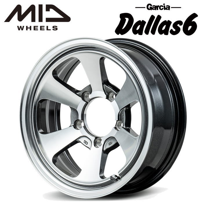 Garcia 16インチホイール 16X5.5J　2本 楽天市場】MID WHEELS/Garcia Dallas6 ジムニー 23系 アルミ
