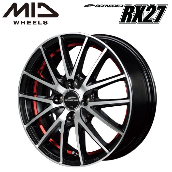 【楽天市場】【送料無料・代引き可】【ホイール4本セット】MID SCHNEIDER シュナイダー RX27 14インチ 4.5J インセット