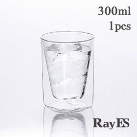 ダブルウォールグラス　RayES／レイエス　RDS-002　300ml [1個入り・単品]　焼酎グラス ロックグラス ウィスキーグラス【耐熱ガラス】【タンブラー】【ギフト】【プレゼント】