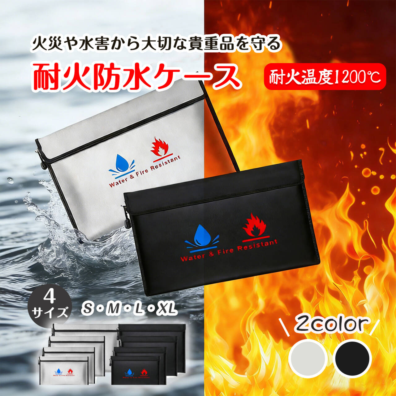 耐火防水ケース リチウムイオン電池用