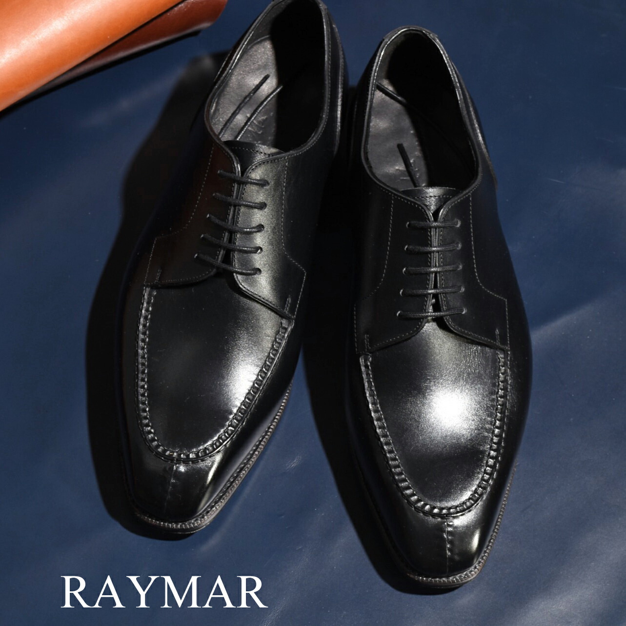 【今月のおススメ】Randall チゼルトゥ スキンステッチ Uチップ ブラック Weinheimer BOXCALF ハンドソーンウェルト製法 24.0cm~27.5cm レイマー RAYMAR ワインハイマー ワインハイム