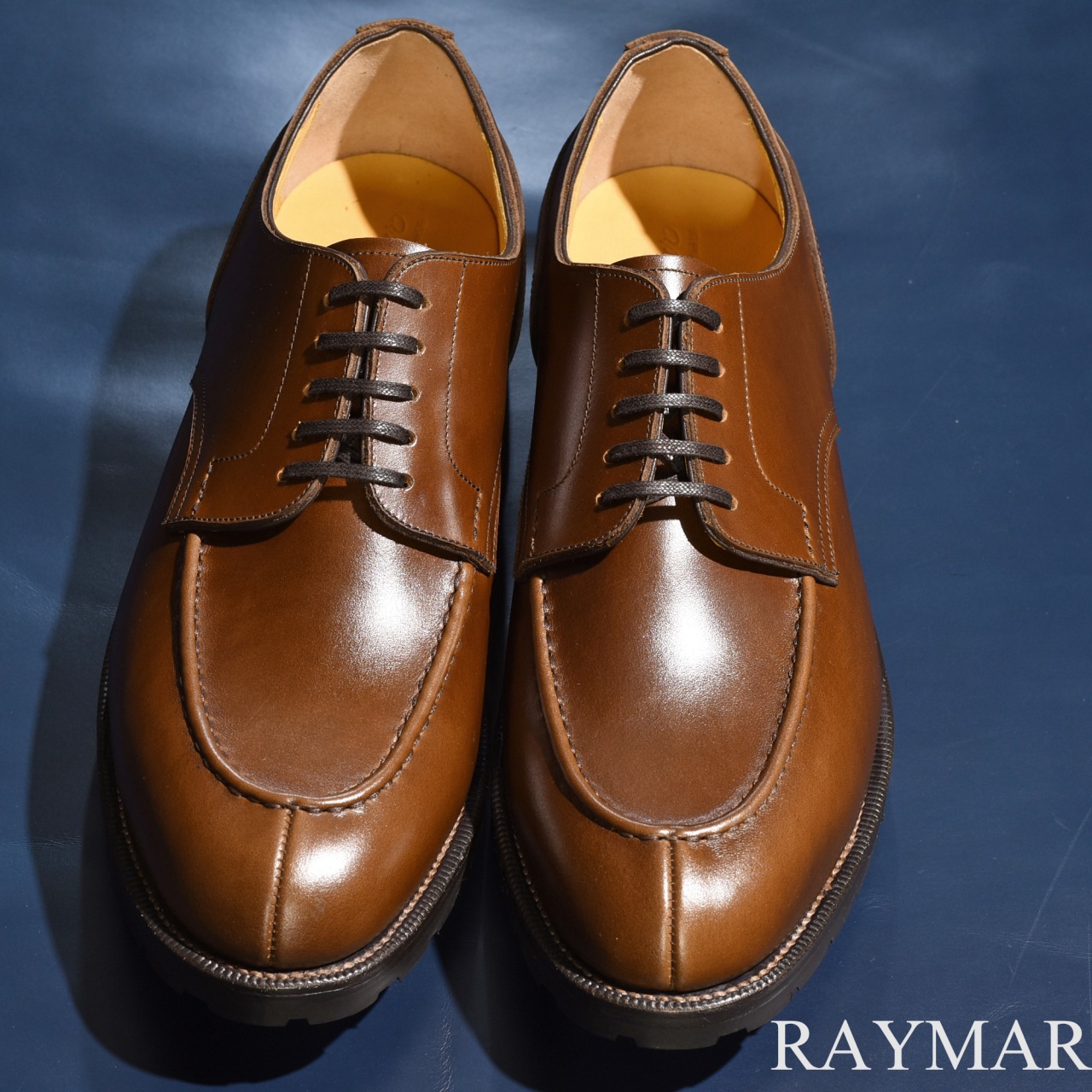 コマンドソール Uチップ ブラウン Zach RAYMAR グッドイヤーウェルト ビジネスシューズ 革靴 24.0cm~27.0cm レイマー 外羽根 ラバーソール ダブルソール