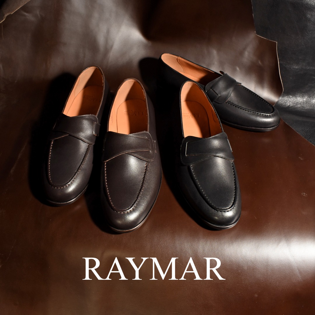 【Le Misca by RAYMAR】Luis バタフライ ローファー ブラック / ダークブラウン フルマッケイ製法 レザーソール 23.5cm~27.5cm レミスカ レイマー スリップオン 底