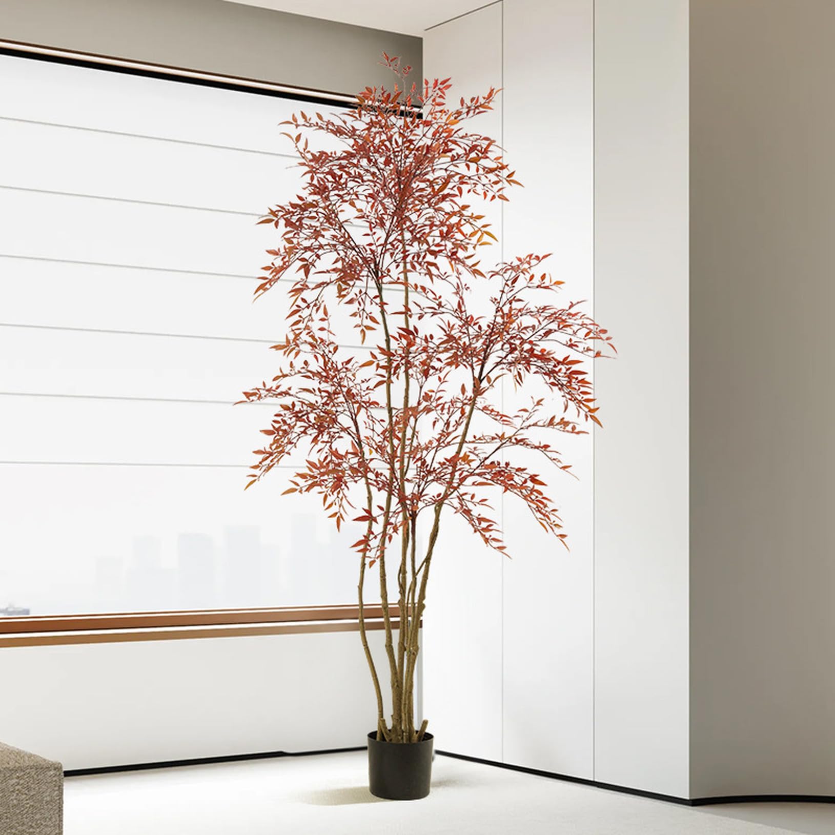 大型 葉っぱ 人工観葉植物 竹 ナンテン フェイク グリーン インテリア グリーン 人工観葉樹 フェイク観葉植物 常緑樹 和室 洋室 オフィ|rayoheistore
