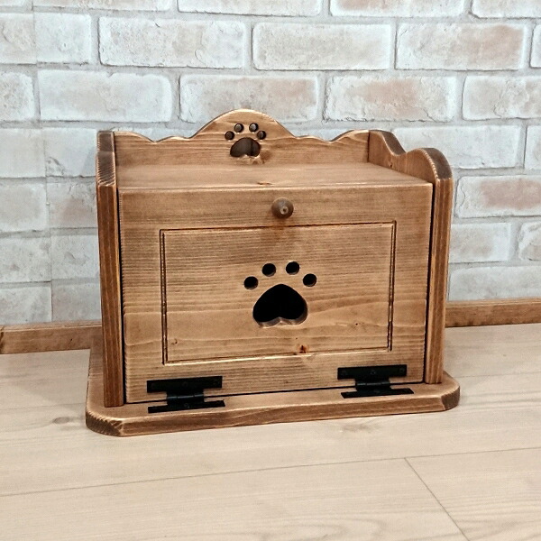 カントリー家具　ブレッドケース　ウッドボックス　パイン材　ハート透かし rbx-9-img2p.jpg