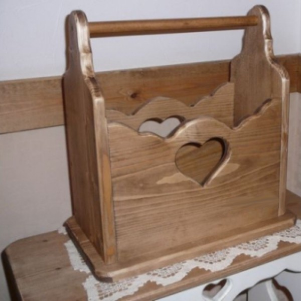 楽天市場】RRA-39 / 木製マガジンラック 44×18×65cm ハート