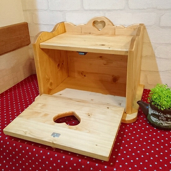 木製麺包バッターズボックス 2斤格納 W40cm Rbx 9 自由ボックス 収納インテリア パーン入れ 木箱 小物収納 心番匠気格 アメリカンカントリー追及 お金辻 角が円か いなせ 美しげ カントリー家具 Cannes Encheres Com