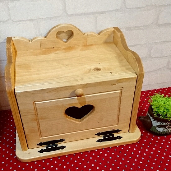 木製麺包バッターズボックス 2斤格納 W40cm Rbx 9 自由ボックス 収納インテリア パーン入れ 木箱 小物収納 心番匠気格 アメリカンカントリー追及 お金辻 角が円か いなせ 美しげ カントリー家具 Cannes Encheres Com