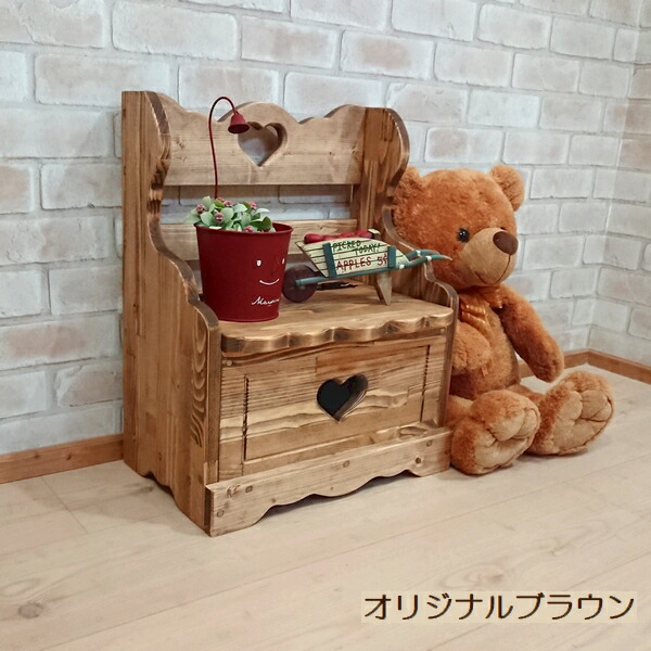 アメリカンカントリー家具　カントリーハート　ベンチ型　スツール アメリカンカントリー家具 カントリーハート ベンチ型 スツール