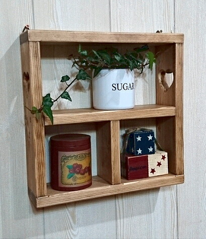 楽天市場】カントリーウォールシェルフ 幅60cm 金具フック付き RSE-81