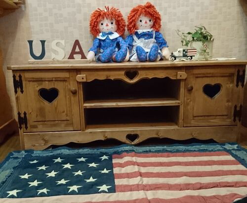 カントリー風テレビボード 木製 ハート型 楽天市場】テレビボード 幅90 完成品 サイズオーダー可 [RTE-1