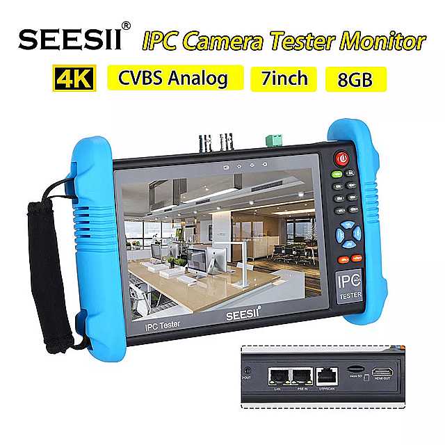SEESII 9800PLUS 7in 1920 * 1200IP 写真機テスター 4K 1080P IPC CCTV 管する 映像媒体 オーディオ POE 取り調べる肌ざわり 映写幕 大きな進歩 8GB