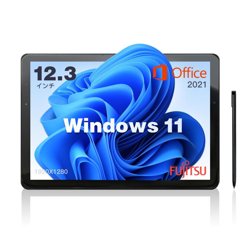 【整備済み品】富士通 タブレットPC ARROWS Tab V727 FHD(1920×1280)軽量薄型,ノートパソコン Office 2021 搭?Core M3-7Y30 128GB Windows 11 Pro,ノートPC USB Type-C充