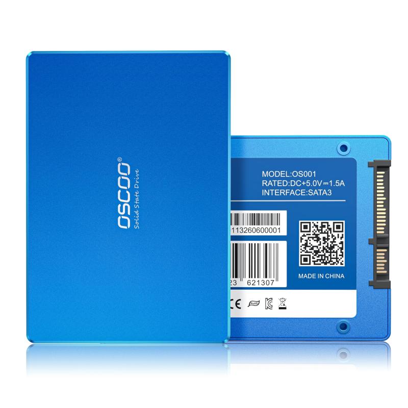 OSCOO 512GB 2.5インチ SATA III SSD ? ノートPC・デスクトップ用 内蔵SSD、最大 550MB/s 読込・500MB/s 書込、3D NAND 採用、耐久性・耐衝撃設計