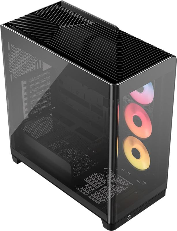 CORSAIR FRAME 4500X RS-R ARGB パノラマガラス ミドルタワー型PCケース ? パノラマガラス外装 ? InfiniRail・・ファンマウントシステム ? デュアル360mmラジエーター対応 ? ASUS BTF、MSI Proj