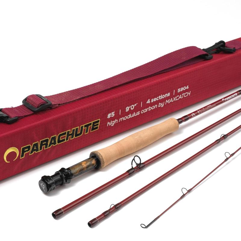 Maxcatch PARACHUTE シナバーレッド フライロッド カーボンファイバー超軽量ファストアクションフライフィッシングロッド (レッド, 9'5wt) 18,168円