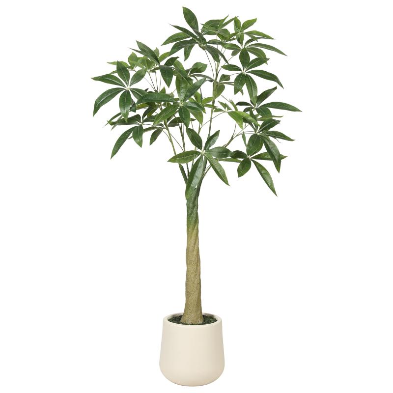 新生活応援 FEELEAD 人工観葉植物 パキラ 120cm フェイクグリーン ねじり幹 本物そっくり 風水 金運 造花 観葉植物 室内 インテリア 世話いらず 虫なし 水やり不要 おしゃれ 新築祝い 開店祝い