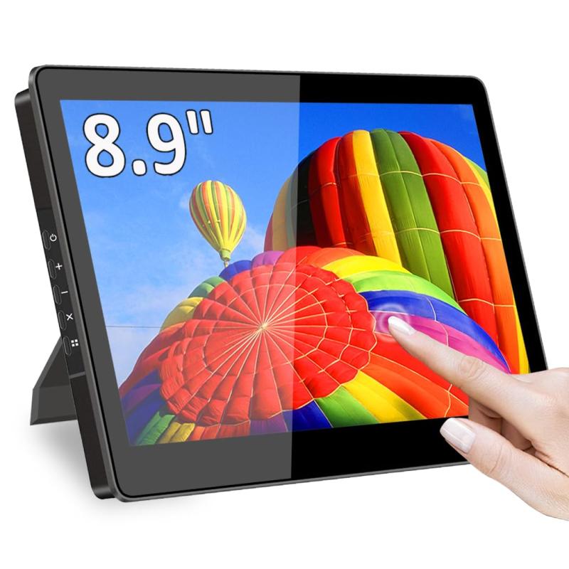 Cuview ミニ モニター 8 インチ タッチパネル FHD 1920x1200 小型モニター USB Type C/HDMI ミニ ディスプレ IPS 画面 450Nits?度 VESA対応 スピーカー内蔵 自立型 raspberry pi 5ミニP