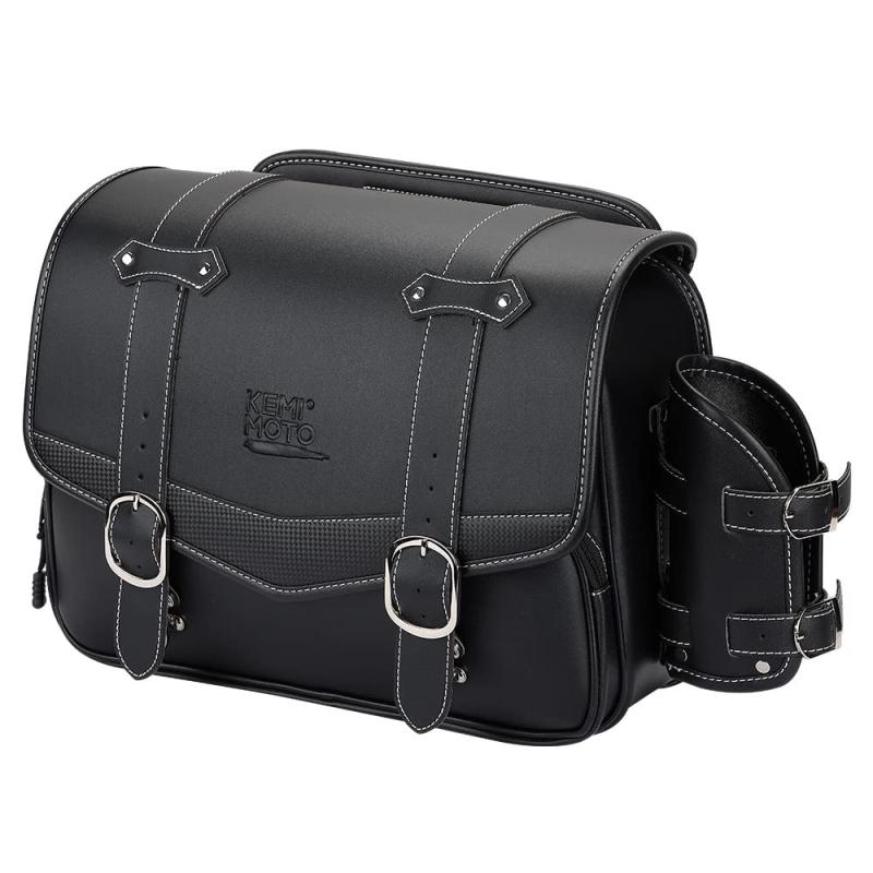 KEMIMOTO バイク サイドバッグ サドルバッグ 汎用 15L サイドバック 大容量 ドリンクホルダー付属 金具防錆 小物収納 ブラック KM401 11,394円