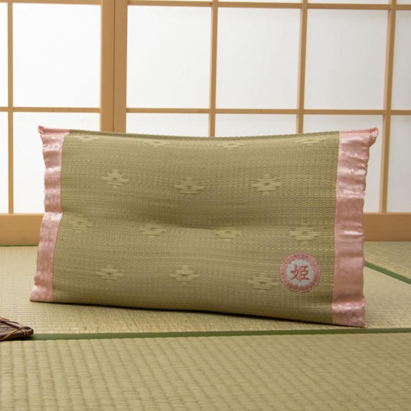 イケヒコ い草 寝具 まくら 国産 い草 ギフト 箱付き くぼみ平枕 姫 女性向け 抗菌防臭 消臭 約50×30cm #7554909 ナチュラル