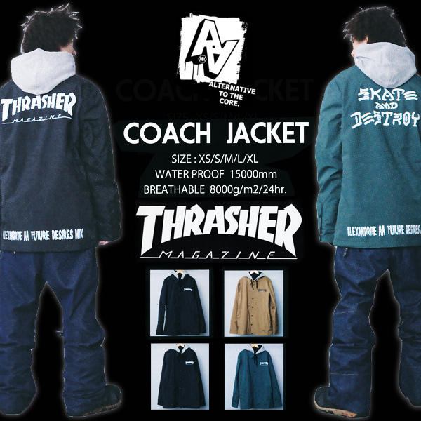 【楽天市場】2016モデル AA HARD WEAR COACH JACKET 【THRASHER】コーチジャケット ダブルエー