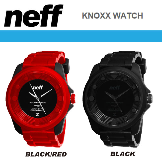 NEFF 時計 KNOXX WATCH カラー BLACK×RED/BLACK 【ネフ 腕時計】 【日本正規品】 715005