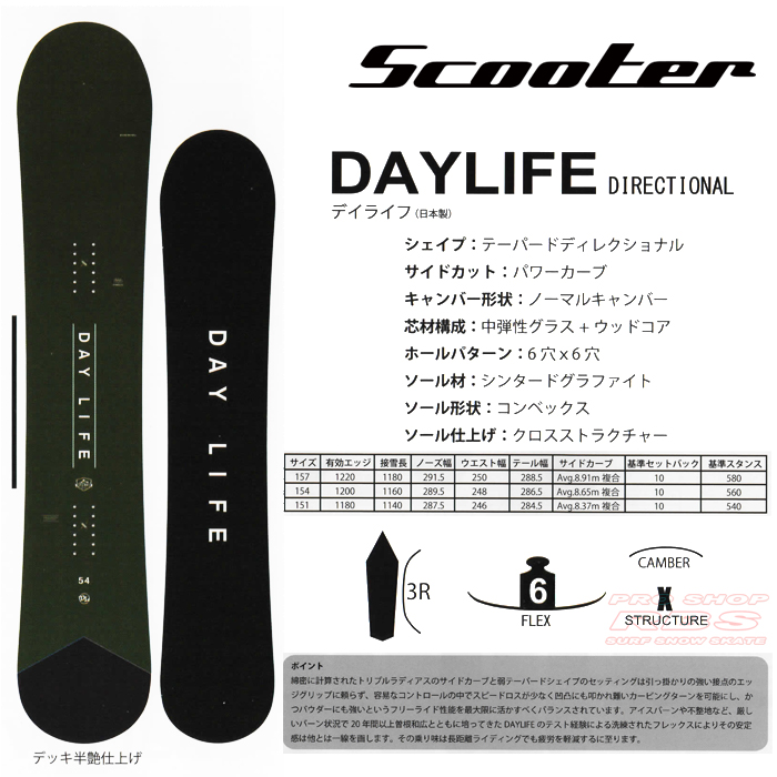 SCOOTER DAYLIFE 154 - スノーボード