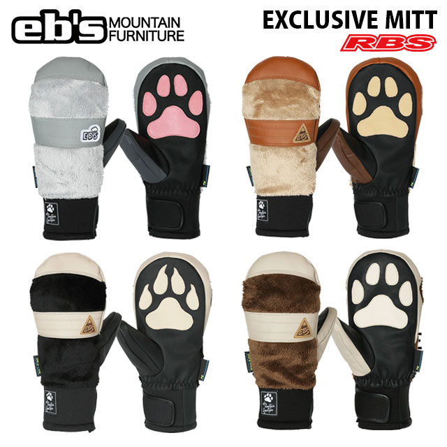 eb\u0027s EXECLUSIVE MITT エビス エクスクルーシブ グローヴ 【ミトン グローヴ 毛革 肉球 春用】【スノーボード 地球儀 24-25】【 貨物輸送無料 新品未開封 日本定め事品】