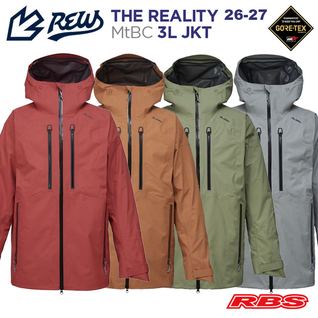 REW 26-27 THE REALITY MtBC 上衣 GORE-TEX 3L 【スノーボード 御召しもの 2026-2027 現実性】【貨物輸送無料 新品未開封 日本定め事品 取って置く商いもの】