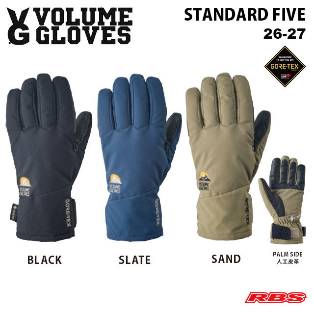 VOLUME GLOVES 26-27 STANDARD FIVE GORE-TEX ボリューム グローブ スタンダード ファイブ ゴアテックス スノーボード グローブ 5本指 ファイブフィンガー 【送料無料 新品未開封 日本正規品 予約商品】