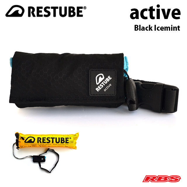 RESTUBE （レスチューブ） active (能動的) Black Ice Mint 【水難 水害 救命 保護すること 不仕合わせ 防災 レスキュー もしもの事押しとどめる 浮輪】【生存期間上衣 アイスクリームソーダ ブイ 浮標】【2024 日本定まり品 貨物輸送無料 】