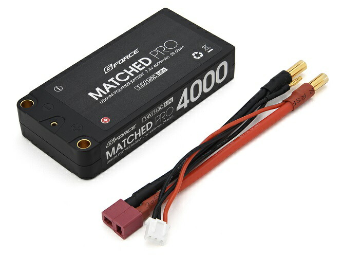 GFG019 【G-FORCE /ジーフォース】 MATCHED PRO 7.4V 4000mAh LiPo Battery