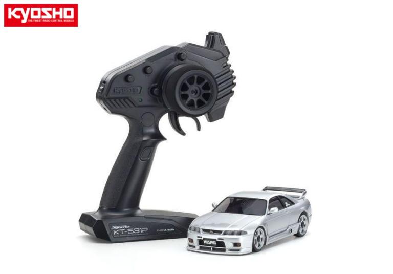 ！【KYOSHO/京商】 32659S　1/27 電動RC ミニッツAWD 日産 スカイライン GT-R ニスモ(R33) シルバー レディセット 【ドリフトタイヤ標準装着済み】（完成品）≪ラジコン≫｜株式会社エンジェルスジャパン