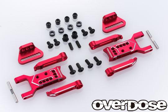 OD2856 【Over Dose/オーバードーズ】 アジャスタブルアルミリヤサスアーム Type-3 (For OD / レッド)