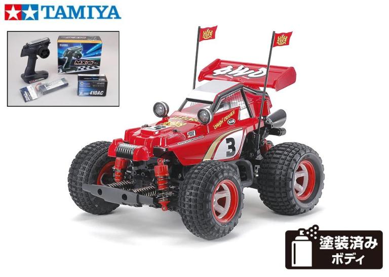 【楽天市場】！【TAMIYA/タミヤ】 58685 1/10 電動RC コミカル ホットショット (GF-01CBシャーシ) 組立キット・サンワ：MX-6  BL-SIGMA コンピュータプロポ付フルセット+フルボールベアリングセット （未組立） ≪ラジコン≫ : 株式会社エンジェルス ...