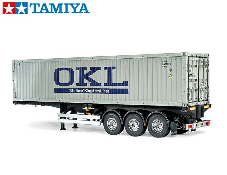 ！【TAMIYA/タミヤ】 56377 1/14 RC トレーラートラック用 40フィートコンテナ 3軸セミトレーラー 組立キット+チャンプオリジナル：フルボールベアリング（未組立）（未組立）