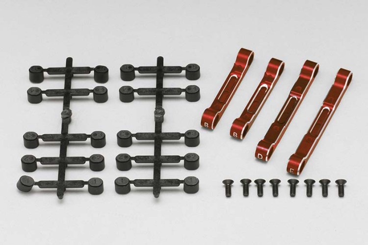 Y2-301ARA 【YOKOMO/ヨコモ】 YD-2用 アルミ製アジャスタブル サスマウント セット (レッド／面取加工済)