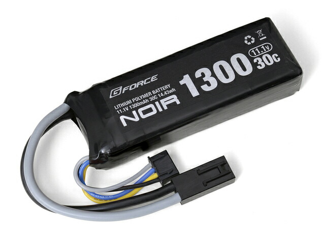 G-FORCE(ジーフォース) GFG910 Noir LiPo 11.1V 1300mAh ミニS互換サイズ