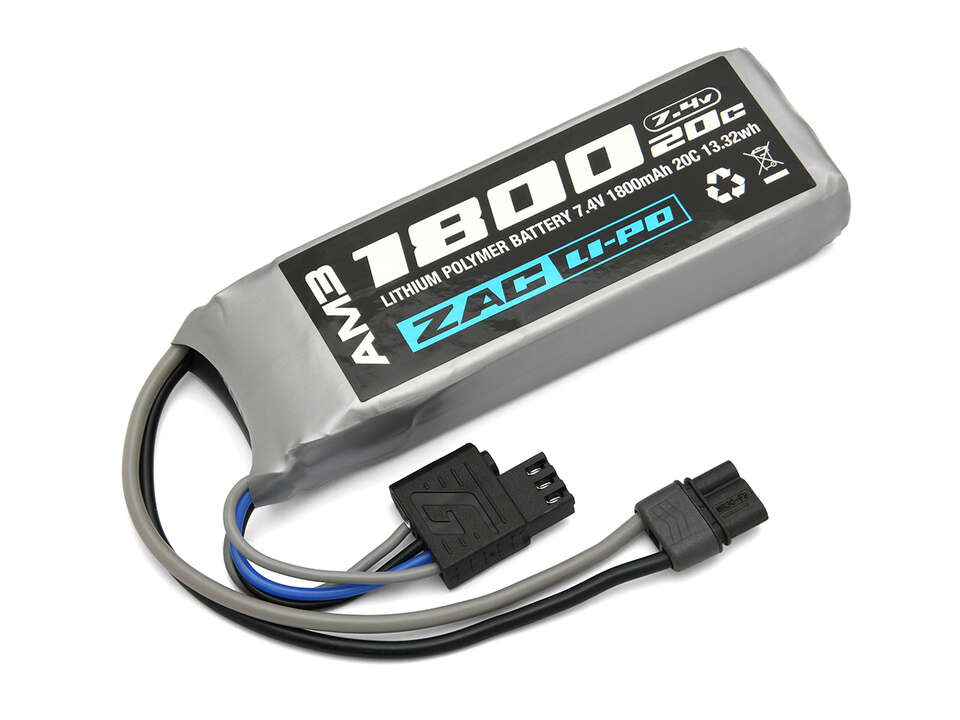 【ネコポス対応】G-FORCE(ジーフォース)/ZAC258/ZAC AM3 LiPo 7.4V 1800mAh ミニ S 互換サイズ 次世代コネクタ仕様
