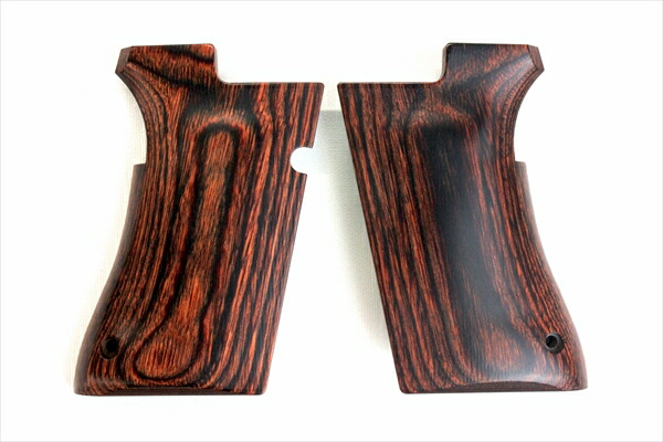 美品木製グリップ/東京マルイデザートイール.50AE/スムーズ/レッド　薄型 美品木製グリップ/東京マルイデザートイール.50AE/スムーズ