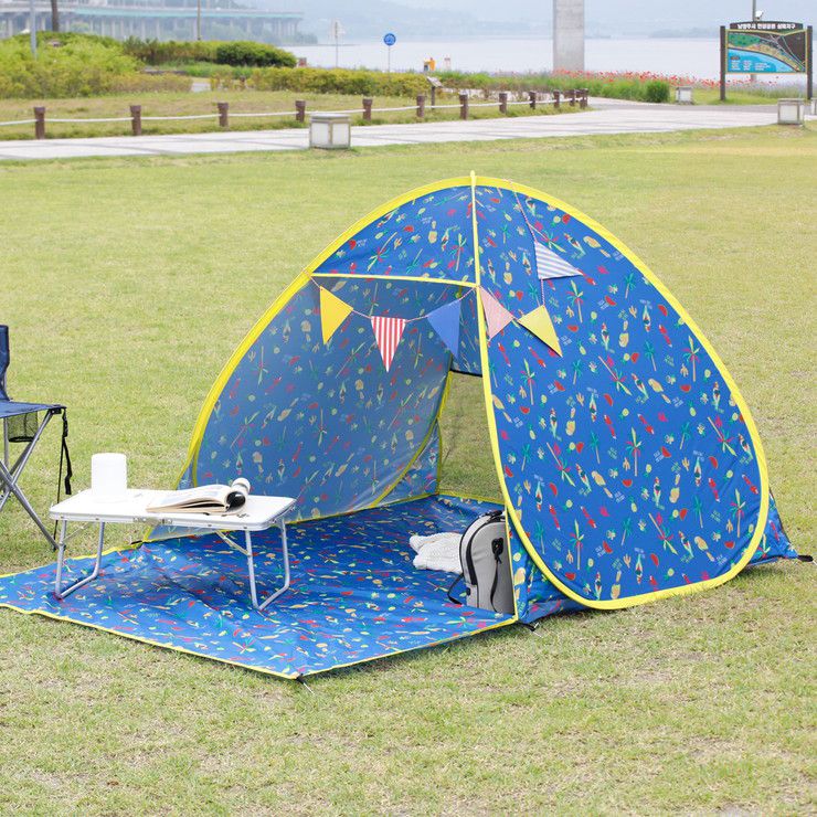 Roomnhome ルームアンドホーム M Camp ワンタッチテント ネイビー ミニテント キャンプ キャンプテント おしゃれ ピクニック 代引不可 送料無料 Psicologosancora Es