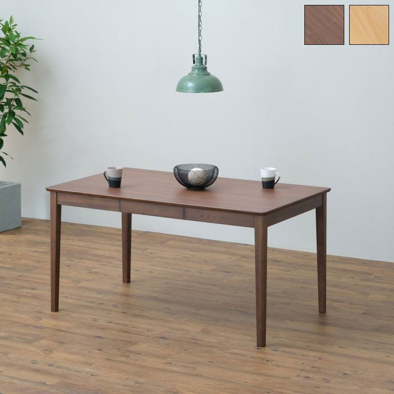 一生紀 ダイニングテーブル 引き出し付き 4人掛け テーブル 幅135 完成品 無垢材 北欧 食卓テーブル ナチュラル 机 ISSEIKI ERIS(代引不可)【送料無料】｜リコメン堂