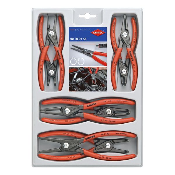 全店販売中 KNIPEX クニペックス 002004SB 精密スナップリングプライヤーセット 8本組 代引