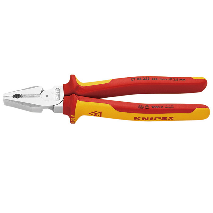KNIPEX(クニペックス) 0206-225 強力絶縁ペンチ 1000V(代引不可)【送料無料】 6,840円
