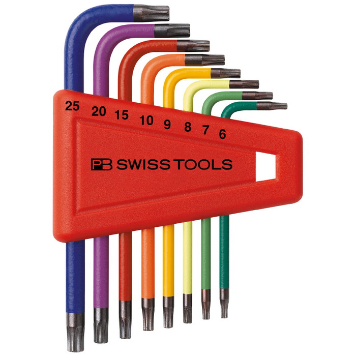 PB SWISS TOOLS PBスイス 410H/6-25RB L型レインボーヘクスローブレンチセットパック無し(代引不可)【送料無料】｜リコメン堂