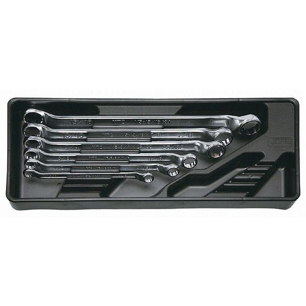 KTC 京都機械工具 TM506B メガネレンチセット (6本組・インチ)(代引不可)【送料無料】|リコメン堂
