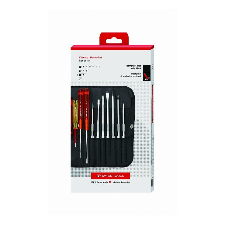 PB SWISS TOOLS ピービ―スイスツールズ 10本組 差替式ドライバーセット ペーパーBOX入 215CBB-2(代引不可)【送料無料】
